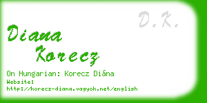 diana korecz business card